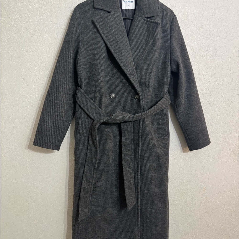 Old Navy Charcoal Belted Overcoat